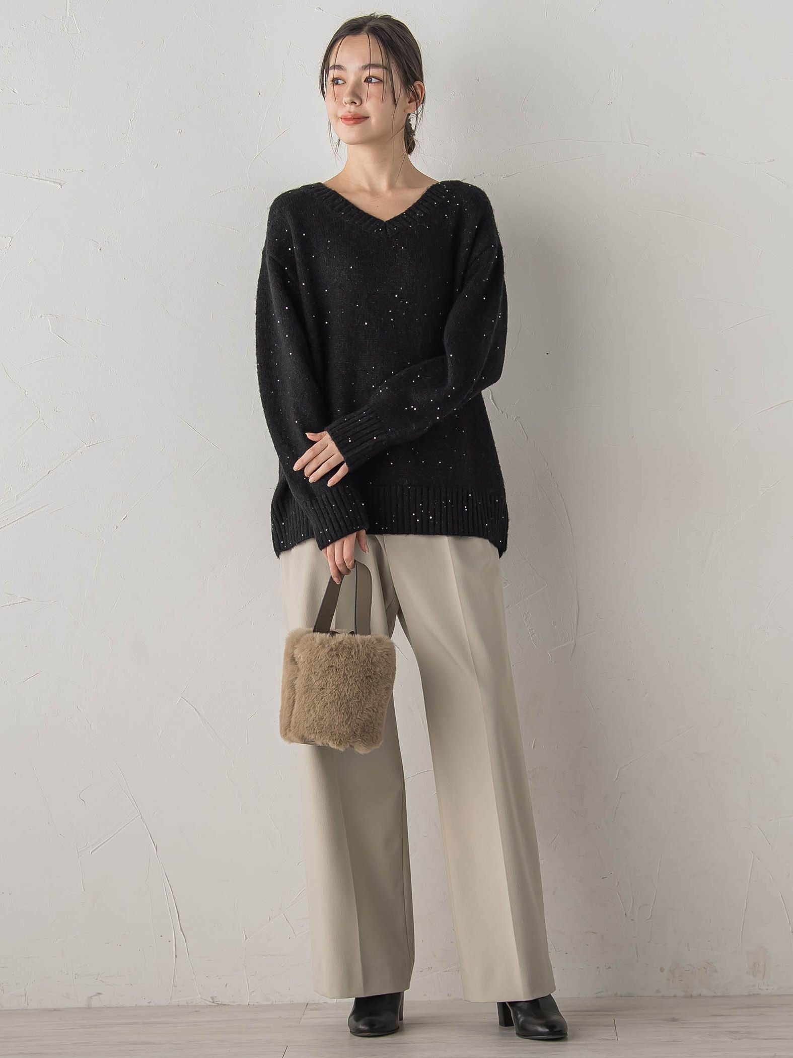 【新色追加】両面起毛ストレッチパンツ≪洗濯機で洗える≫