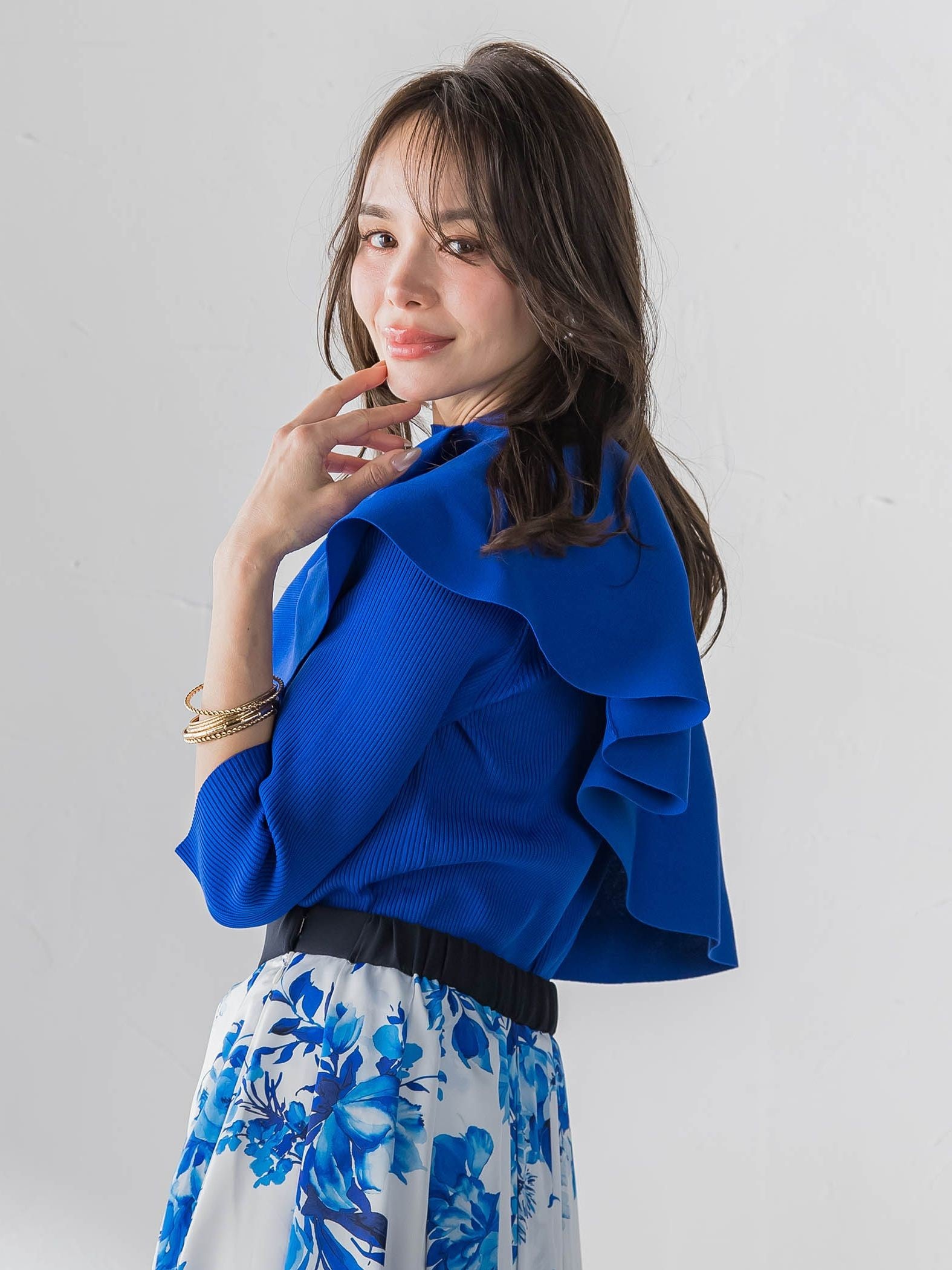 ケープ付き5wayニット