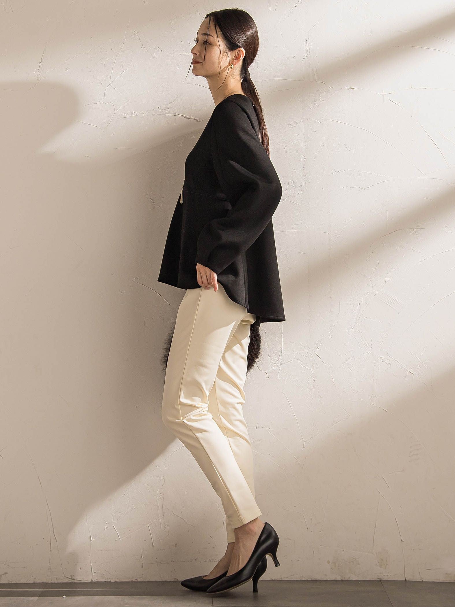 ペプラムシルエットプルオーバー≪洗える≫