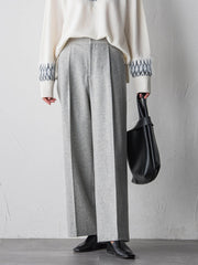 ウールラメシャンブレーパンツ