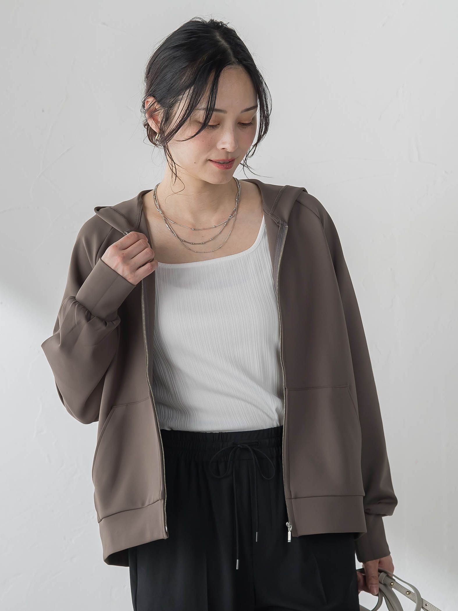 【WEB限定】≪真夏も活躍！≫サラっと快適 多機能ジップパーカー