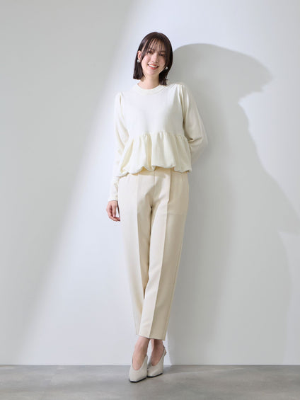 ダブルクロスストレッチビットテーパードパンツ