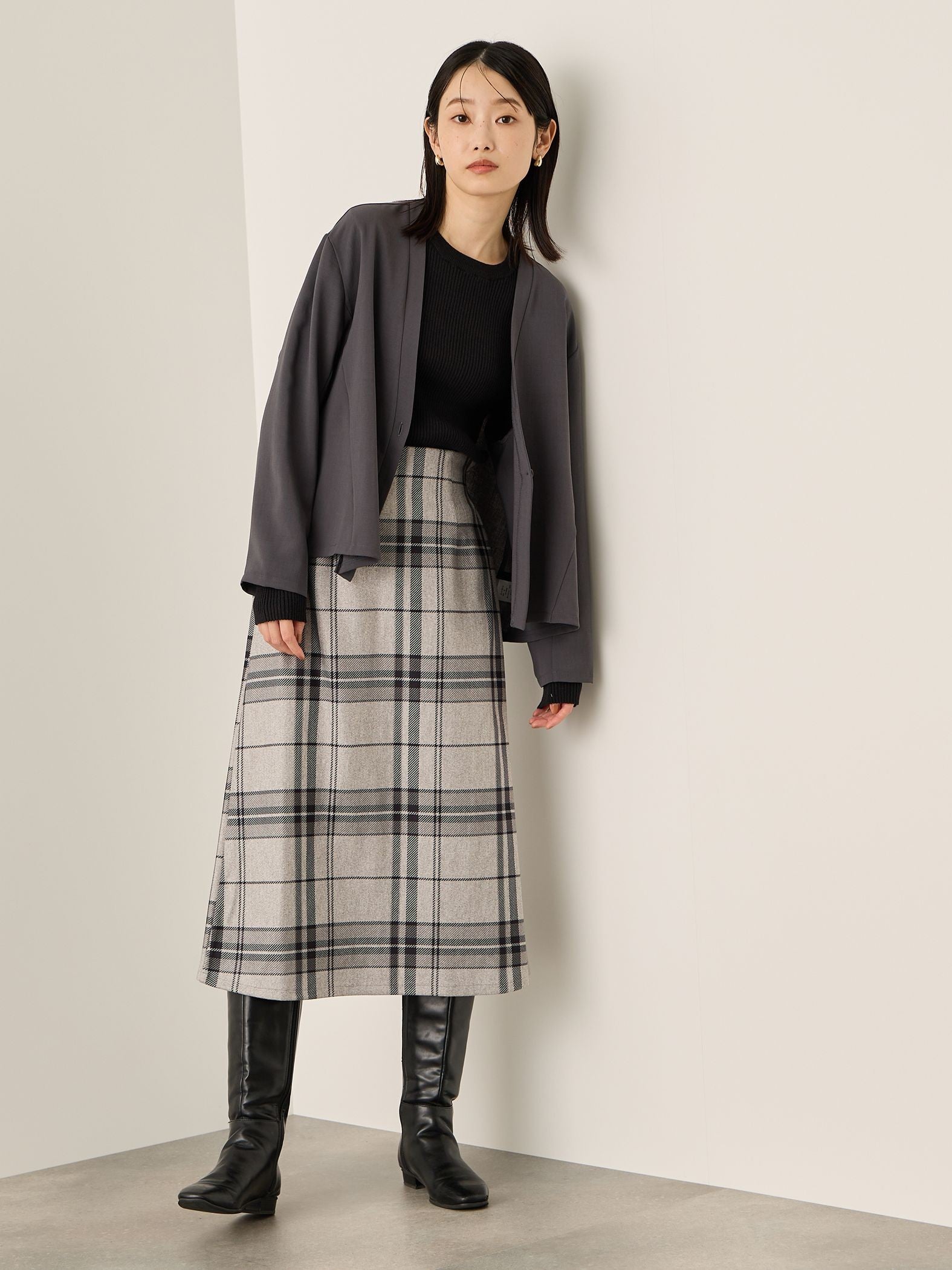 ブラッシュバックストレッチイージースカート≪洗濯機で洗える≫