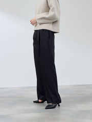 ナチュレッチセンタープレスワイドパンツ≪手洗い可能≫