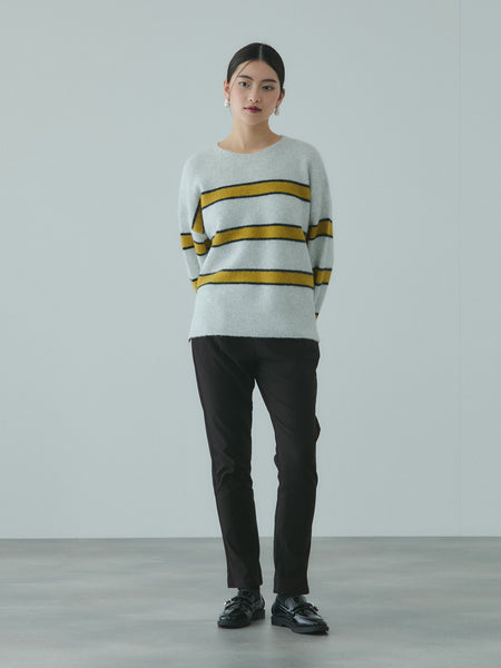 HAKIYASEブラッシュバックテーパードパンツ≪手洗い可能≫