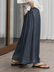 ゆれるデニムフレアパンツ