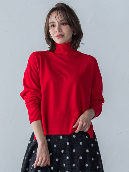 WEB限定カラーあり】ウールカシミヤハイネックプルオーバー≪手洗い 