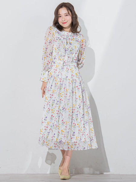 新品タグ付き＊M me eme ロングワンピース ホワイト （ワンピース 