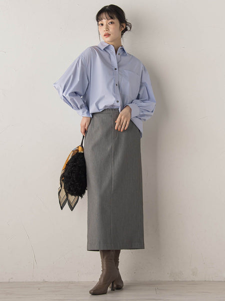 ボリュームスリーブシャツ≪洗濯機で洗える≫