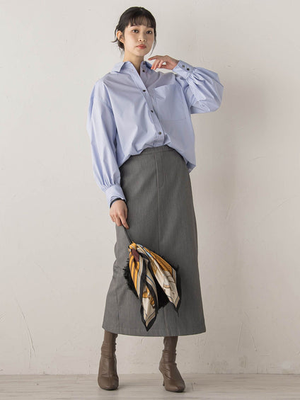 ボリュームスリーブシャツ≪洗濯機で洗える≫