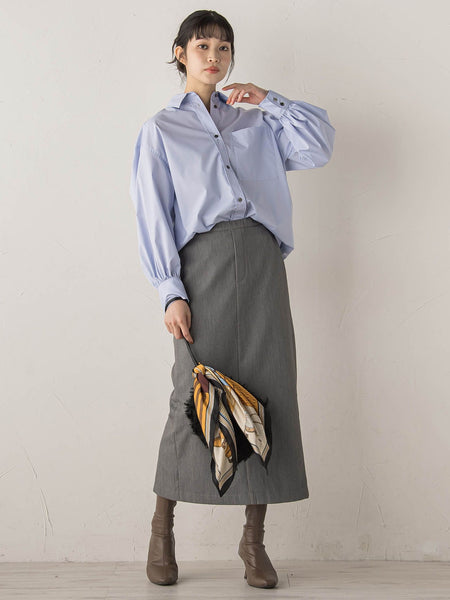 ボリュームスリーブシャツ≪洗濯機で洗える≫