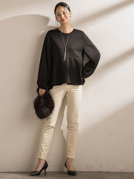 ペプラムシルエットプルオーバー≪洗える≫