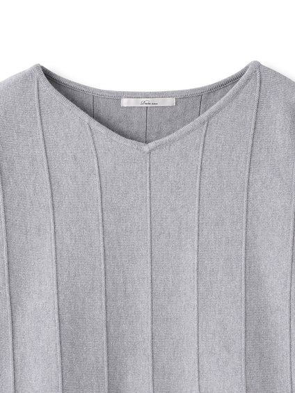 ラメドルマンVネックニット≪手洗い可能≫