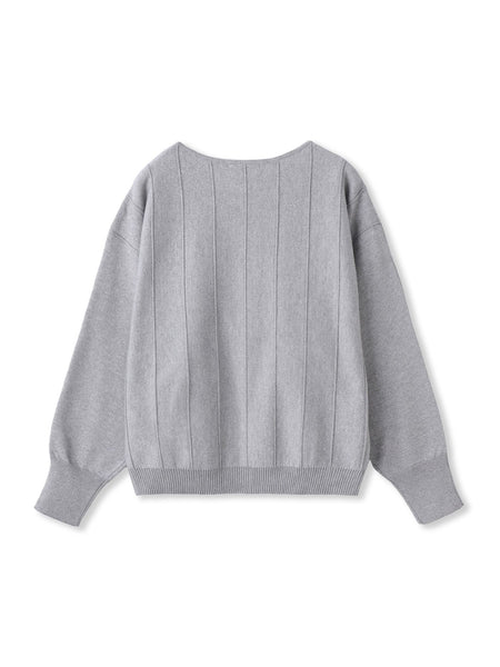 ラメドルマンVネックニット≪手洗い可能≫