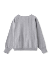 ラメドルマンVネックニット≪手洗い可能≫