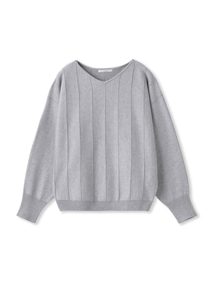 ラメドルマンVネックニット≪手洗い可能≫