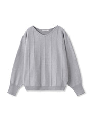 ラメドルマンVネックニット≪手洗い可能≫