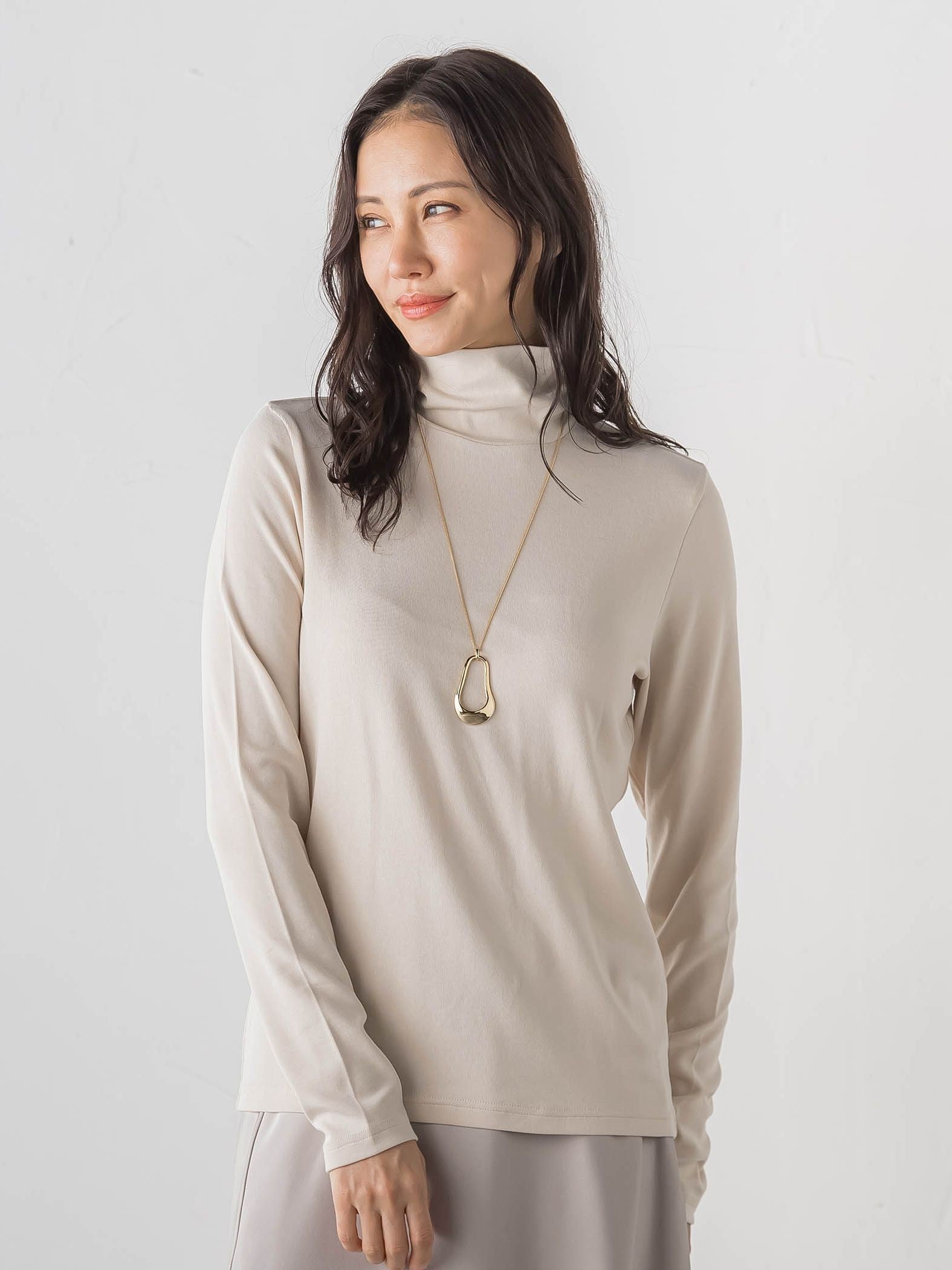 【WEB限定】【Skinea】≪着るスキンケア≫タートルネックカットソー