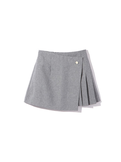 巻きスカートセンタープレスパンツ≪手洗い可能≫