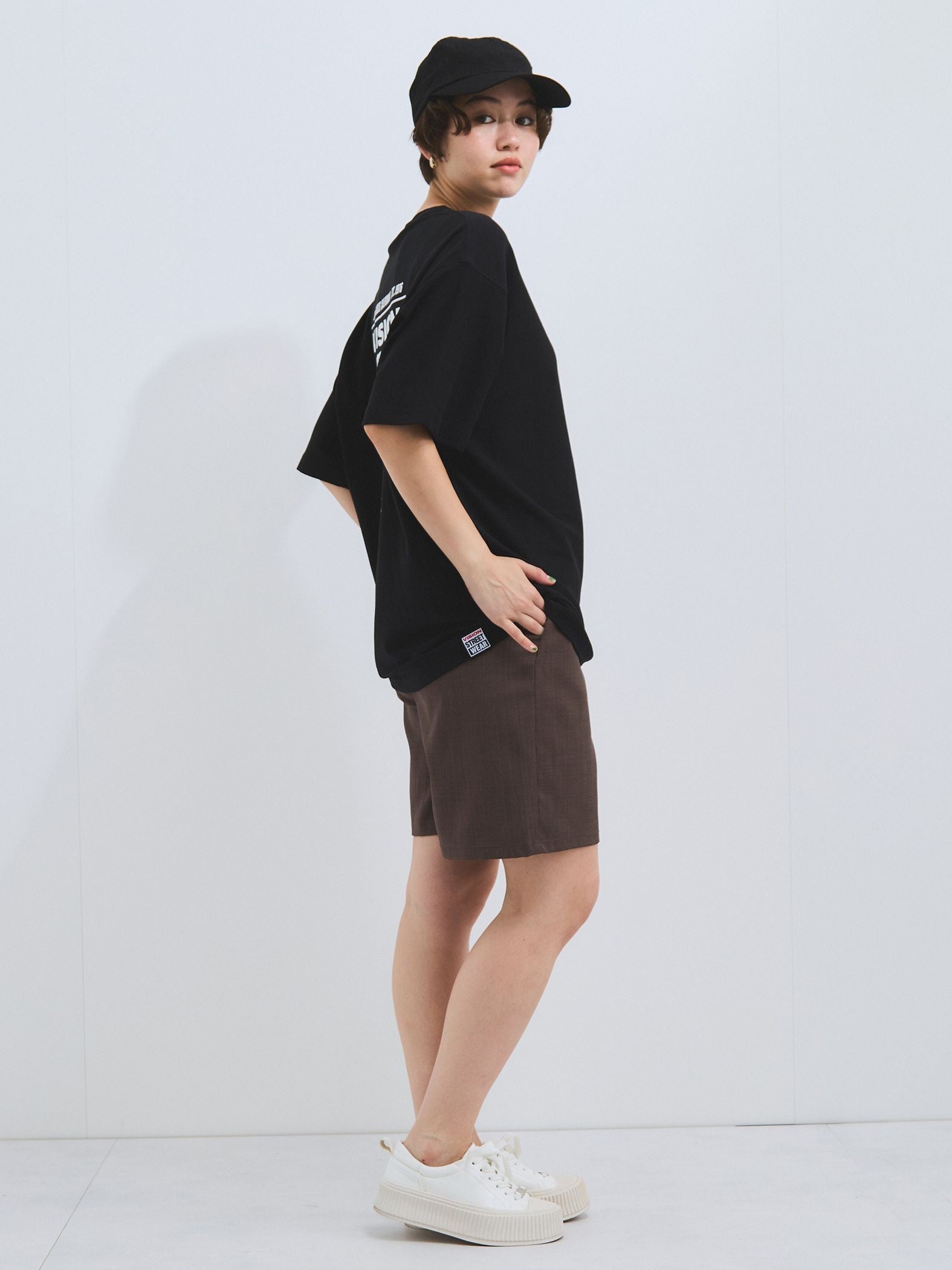 ヘザーエステルハーフパンツ≪手洗い可能≫