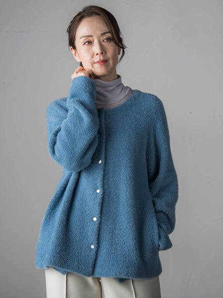 フェザーヤーンニットカーディガン