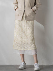 【WEB限定&一部店舗】コードレースナロースカート