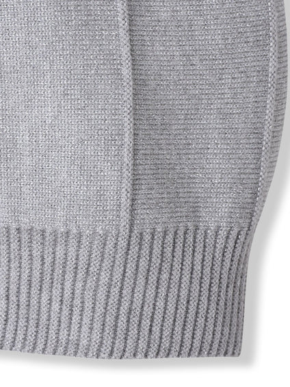 ラメドルマンVネックニット≪手洗い可能≫