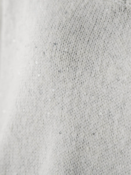 スパンコールVネックニット≪手洗い可能≫