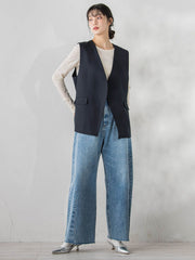 ストレッチツイルジレ≪手洗い可能≫