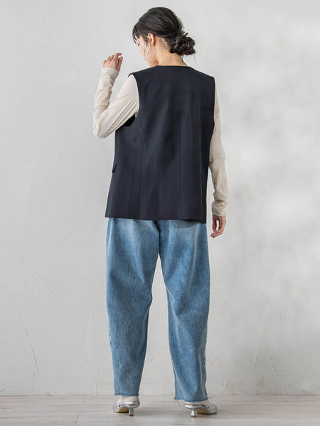 ストレッチツイルジレ≪手洗い可能≫