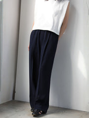 Tuck wide pants【日本製】≪手洗い可能≫