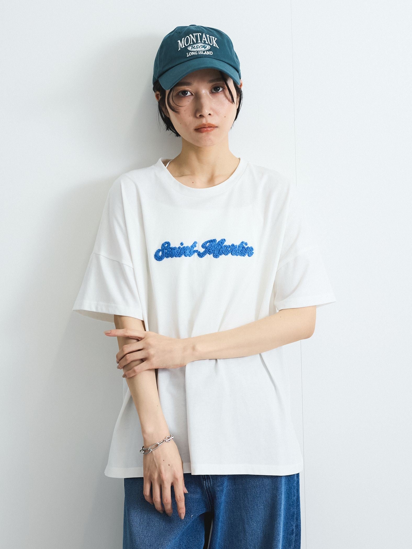 さがら刺繍ロゴTシャツ≪洗濯機で洗える≫