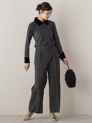 【新色追加】両面起毛ストレッチパンツ≪洗濯機で洗える≫