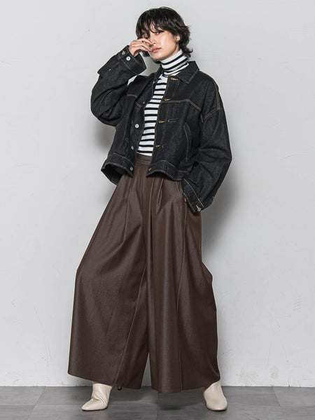 【WEB限定】タートルネックボーダーニットプルオーバー≪手洗い可能≫