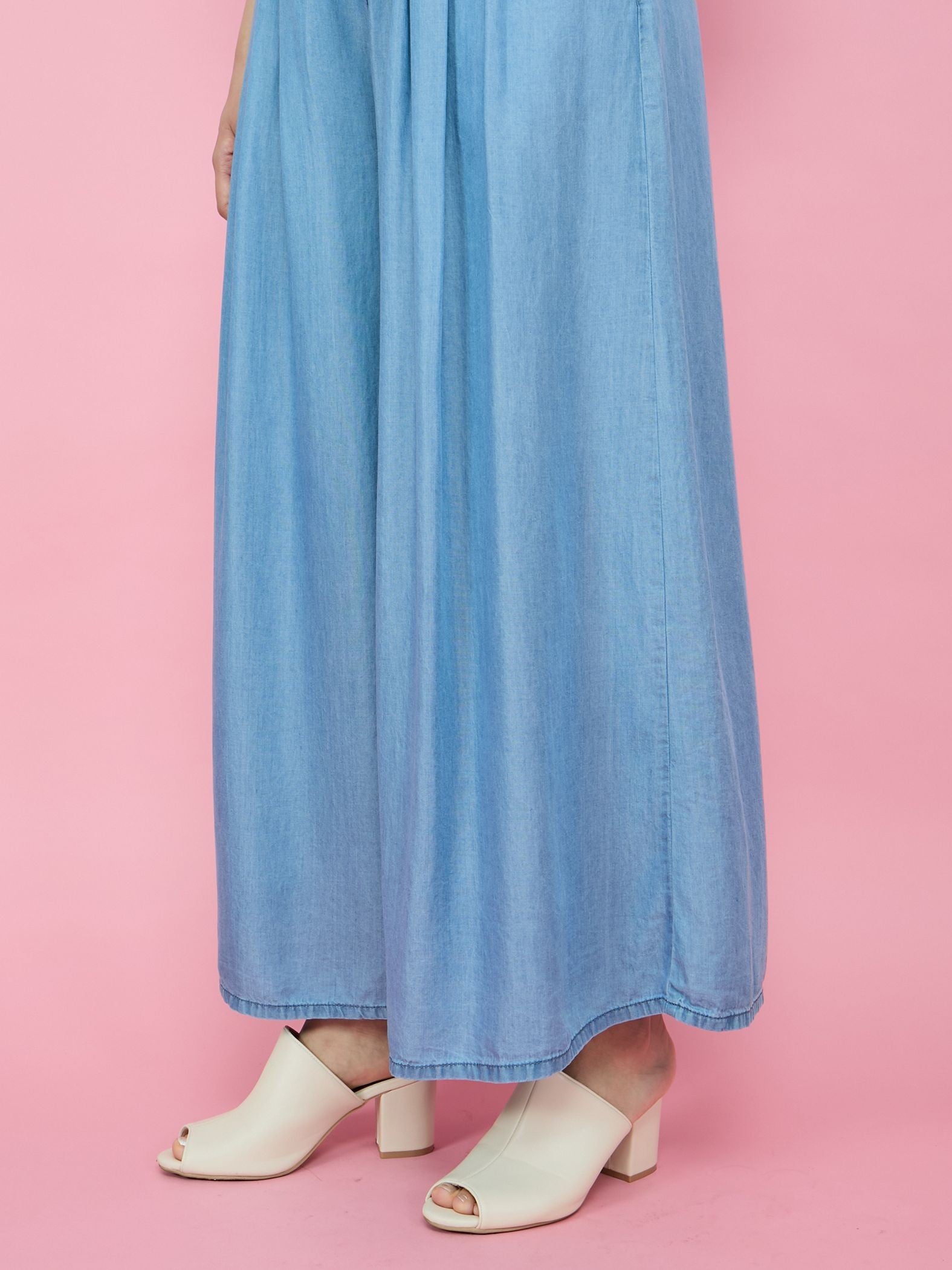 バイオシルクタックワイドパンツ≪セットアップ対応/洗濯機で洗える≫
