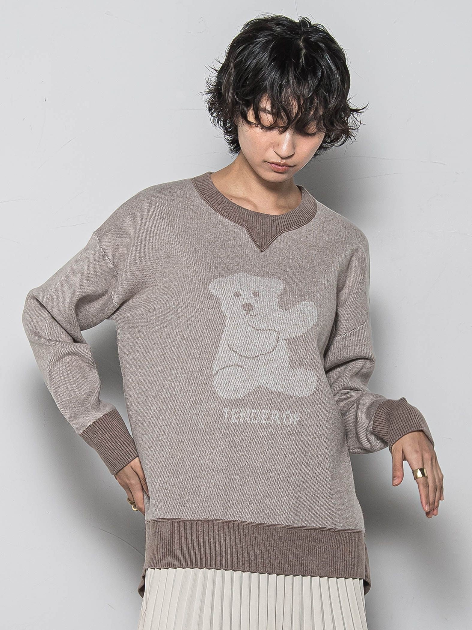 BEARジャカードニット≪手洗い可能≫