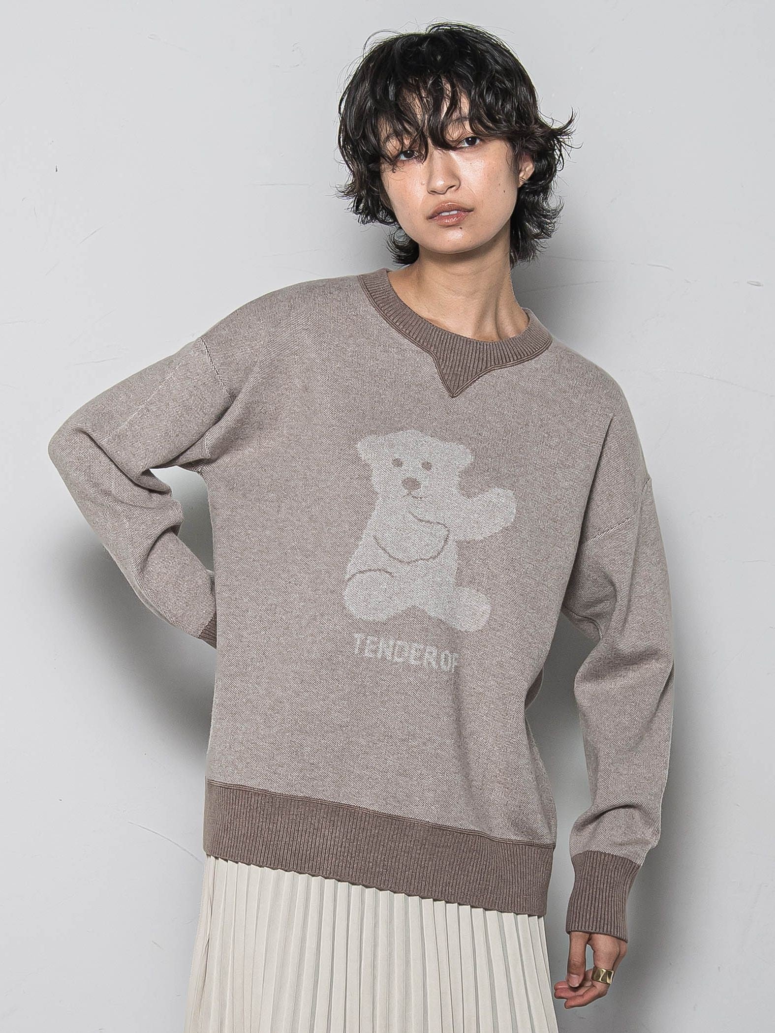 BEARジャカードニット≪手洗い可能≫