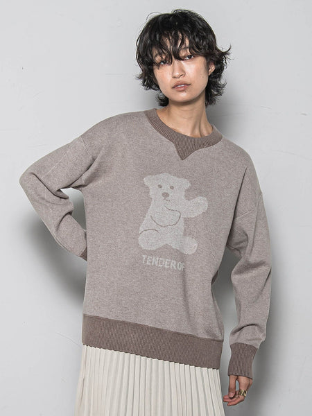 BEARジャカードニット≪手洗い可能≫