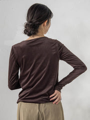 シアーベロアカットソー≪手洗い可能≫