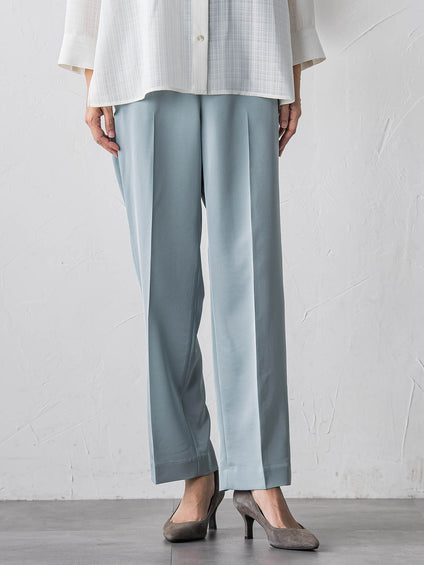 【大きいサイズ】【受注会限定】トリアセチノテーパードパンツ