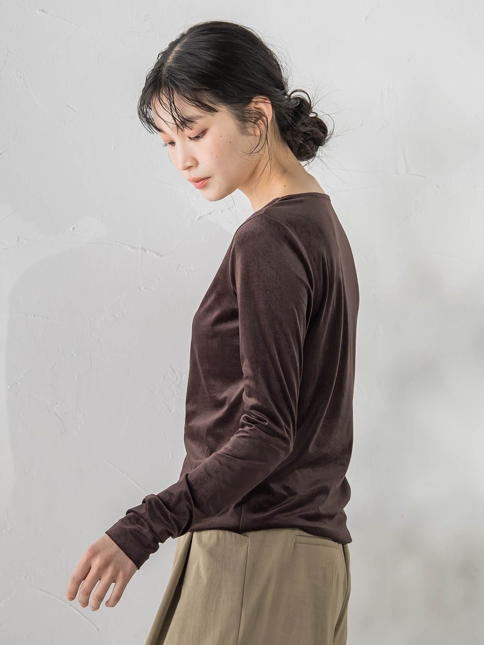 シアーベロアカットソー≪手洗い可能≫