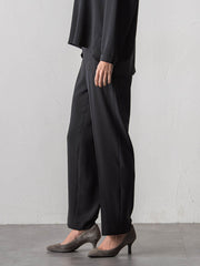 【大きいサイズ】ハイストレッチカルゼストレートパンツ