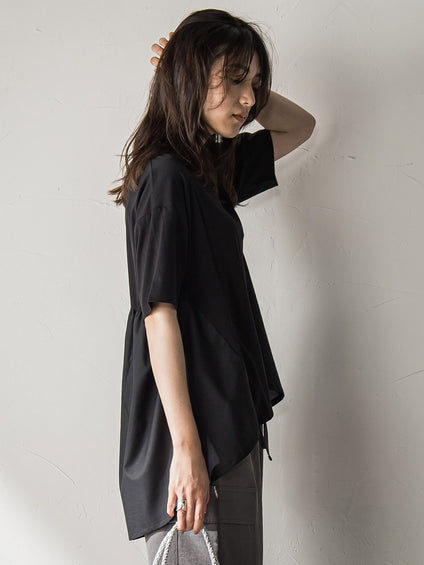 【WEB限定】前後ドッキングフレアTシャツ≪接触冷感/洗濯機で洗える≫
