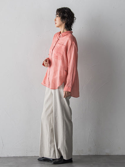 【WEB限定/+5cm丈長め】シェルタリングワイドパンツ