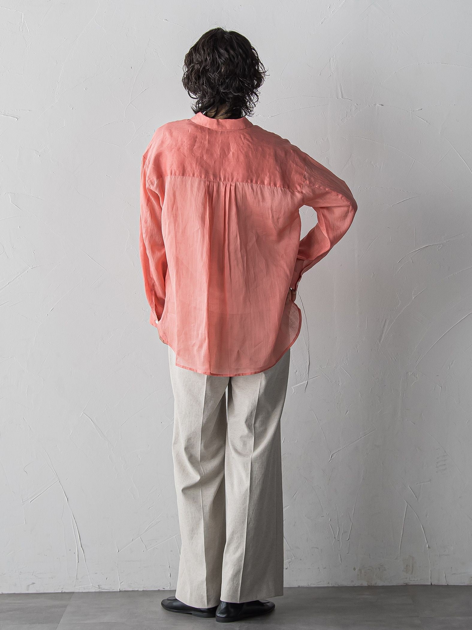 【WEB限定/+5cm丈長め】【極・名品パンツ】シェルタリングワイドパンツ
