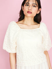【SHIORI IRIE コラボ】2WAYオフショルレースブラウス≪手洗い可能≫