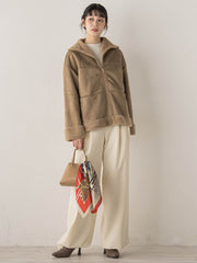 袖ボタンランダムリブニット≪手洗い可能≫