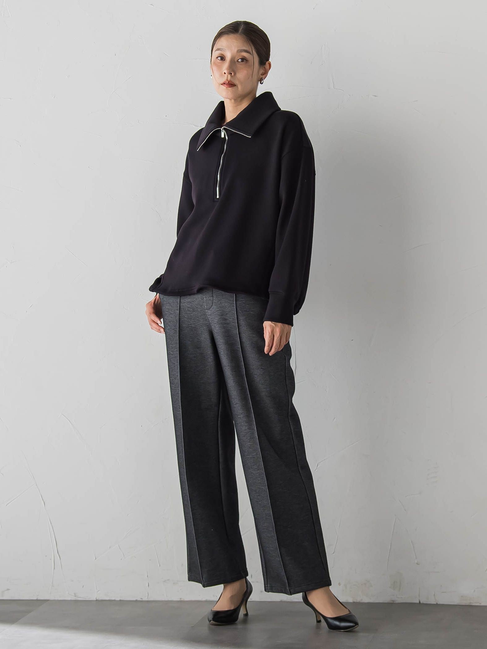 【WEB限定/新色追加】”まるで毛布”とろける裏起毛ワイドパンツ