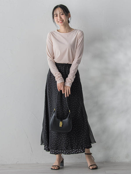 オーガンジーレイヤードスカート