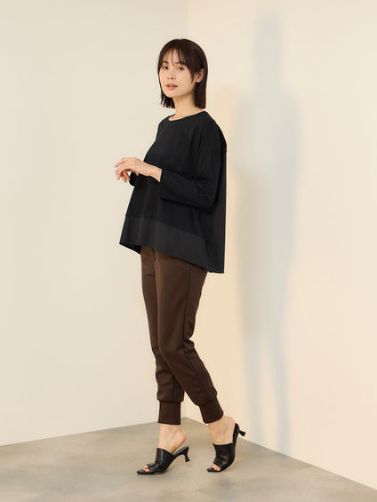 【機能するミニマル服】異素材プルオーバー